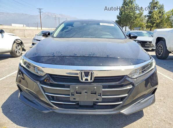 1HGCV1F10MA002384 2021 HONDA ACCORD Black Widok z przodu