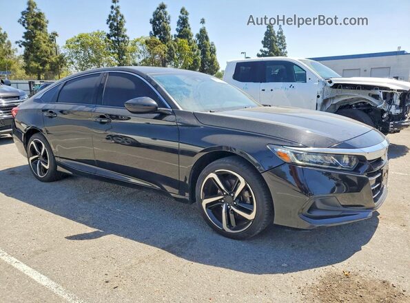 1HGCV1F10MA002384 2021 HONDA ACCORD Black Przód prawy