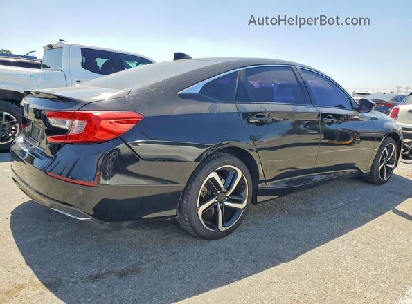 1HGCV1F10MA002384 2021 HONDA ACCORD Black Tył prawy