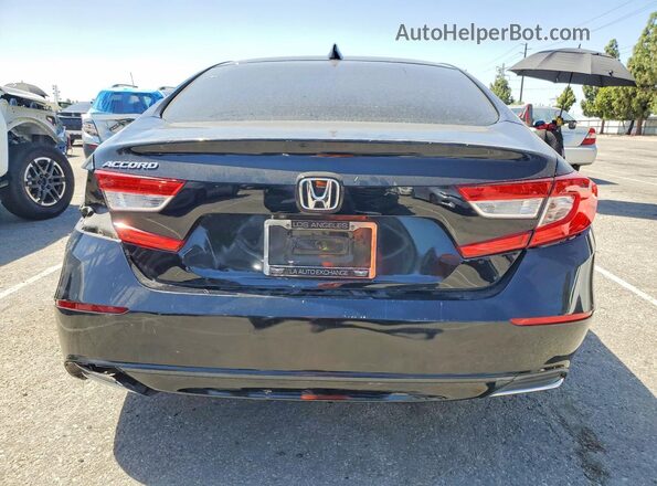1HGCV1F10MA002384 2021 HONDA ACCORD Black Widok z tyłu