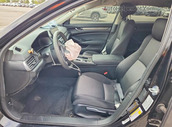 1HGCV1F10MA106938 2021 HONDA ACCORD Black Widok wnętrza z przodu