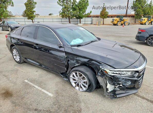 1HGCV1F10MA106938 2021 HONDA ACCORD Black Przód prawy