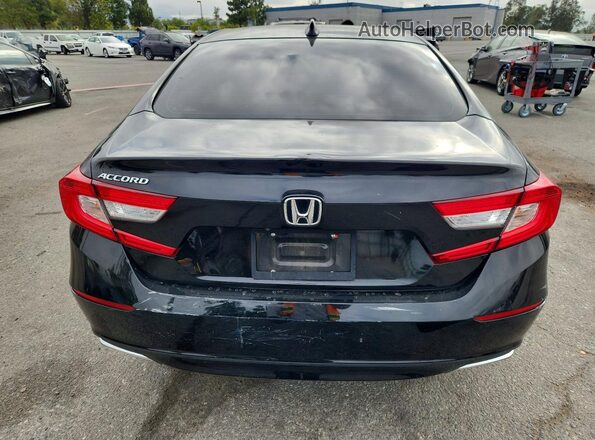 1HGCV1F10MA106938 2021 HONDA ACCORD Black Widok z tyłu