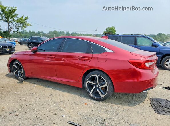 1HGCV1F11JA015771 2018 HONDA ACCORD Red უკანა მარცხენა