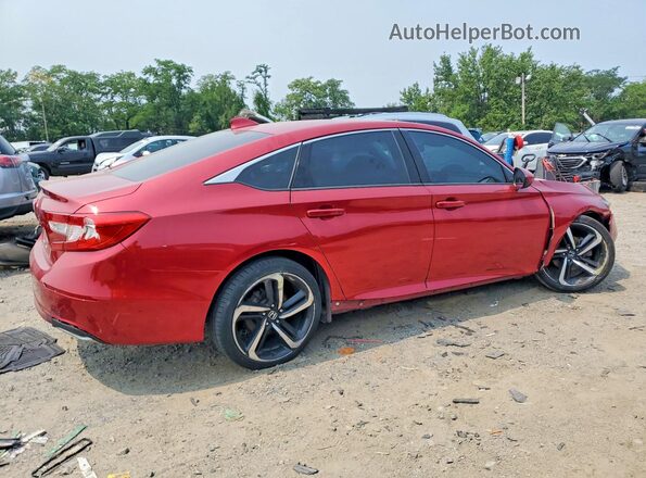 1HGCV1F11JA015771 2018 HONDA ACCORD Red უკანა მარჯვენა