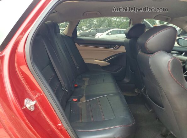 1HGCV1F11JA015771 2018 HONDA ACCORD Red უკანა სავარძლების ხედი