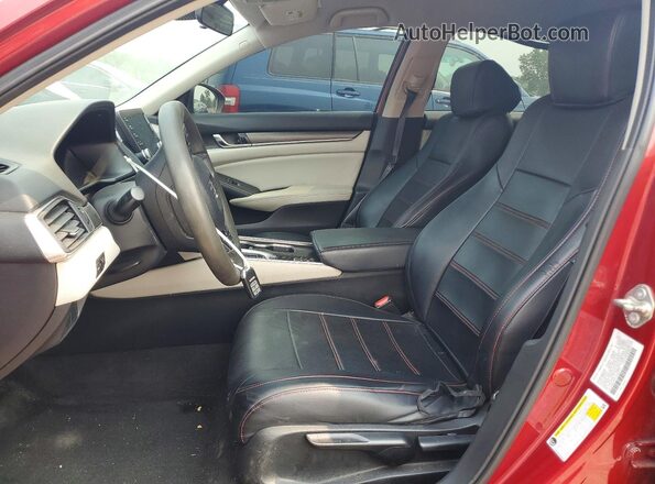 1HGCV1F11JA015771 2018 HONDA ACCORD Red წინა სალონის ხედი