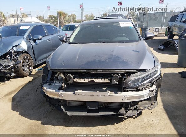 1HGCV1F11JA084833 2018 HONDA ACCORD Gray Вид задньої частини салону