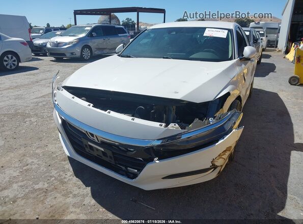 1HGCV1F11JA164424 2018 HONDA ACCORD Белый Вид спереди