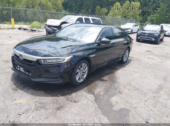 1HGCV1F11JA207255 2018 HONDA ACCORD Черный Передняя левая четверть