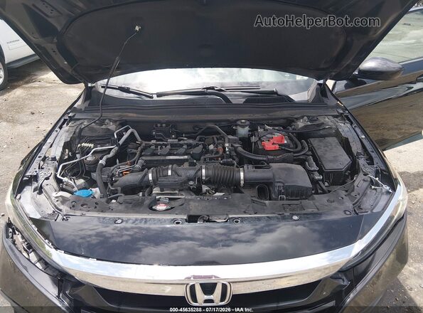 1HGCV1F11JA207255 2018 HONDA ACCORD Черный Вид сзади
