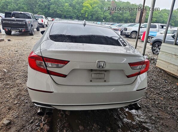 1HGCV1F11KA007512 2019 HONDA ACCORD White Rear view