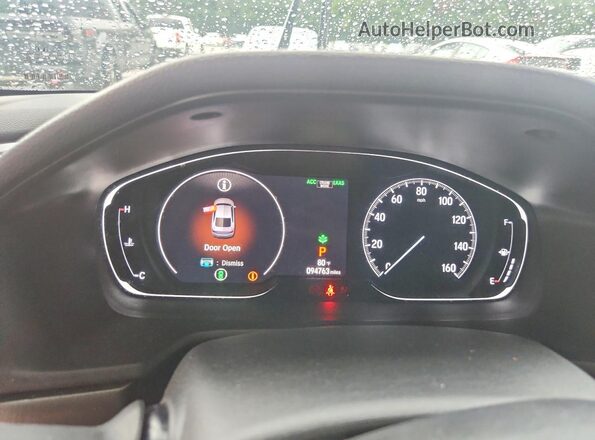 1HGCV1F11KA007512 2019 HONDA ACCORD White Instrument cluster view
