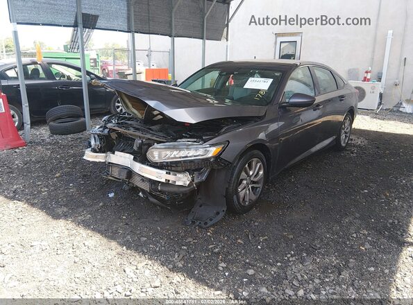 1HGCV1F11KA027971 2019 HONDA ACCORD Gray Vista tres cuartos delantera izquierda