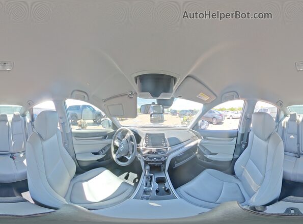 1HGCV1F11KA140447 2019 HONDA ACCORD Silver Widok naklejki z numerem VIN