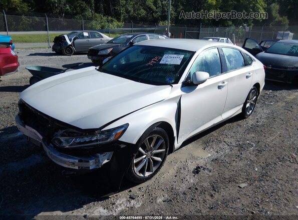 1HGCV1F11NA038358 2022 HONDA ACCORD White Առջևի ձախ երեք քառորդ տեսարան