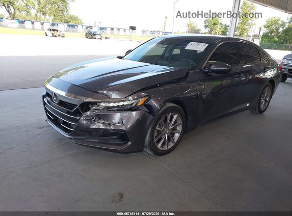 1HGCV1F11NA043821 2022 HONDA ACCORD Серый Передняя левая четверть