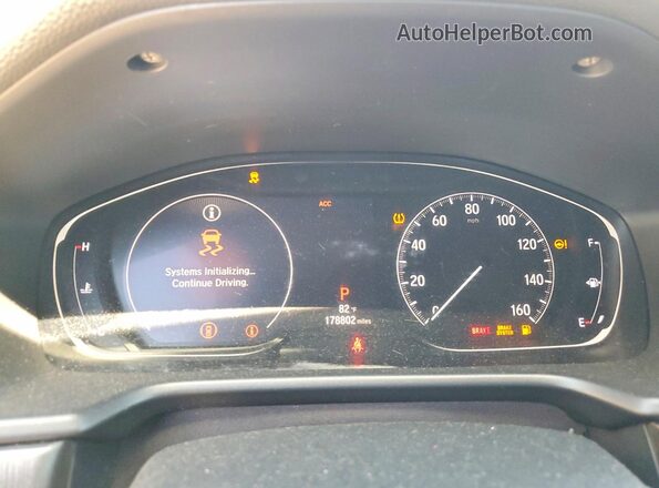 1HGCV1F12JA009624 2018 HONDA ACCORD Gray Vista del cuadro de instrumentos