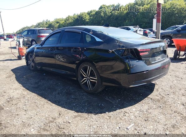 1HGCV1F12JA060976 2018 HONDA ACCORD Black Trasero izquierdo
