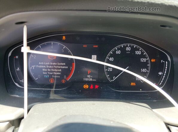 1HGCV1F12JA140455 2018 HONDA ACCORD White Instrument cluster view