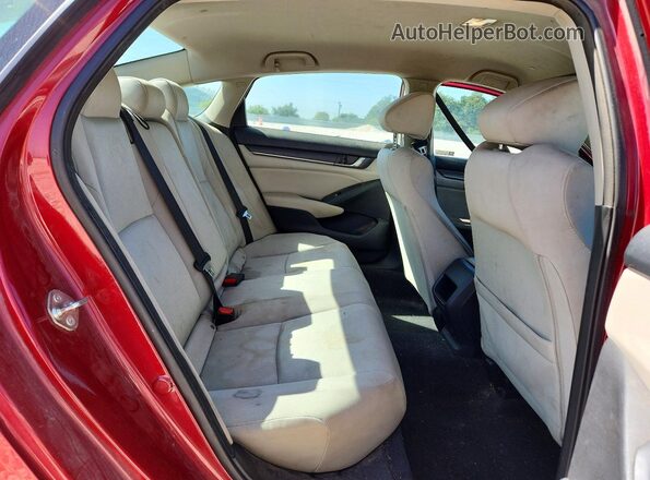 1HGCV1F12JA228681 2018 HONDA ACCORD Red Հետևի նստատեղերի տեսք