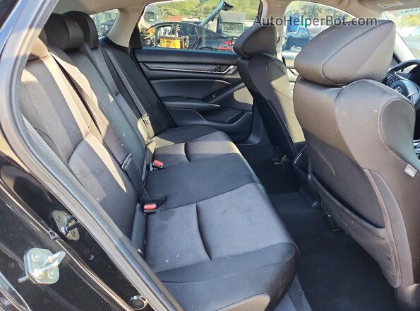 1HGCV1F12KA075916 2019 HONDA ACCORD Black Rear seats view