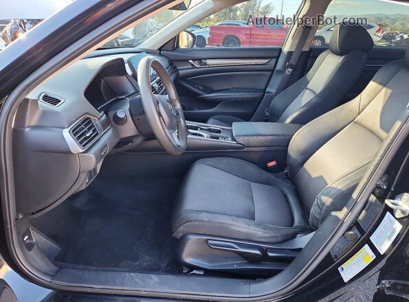 1HGCV1F12KA075916 2019 HONDA ACCORD Black Front interior view