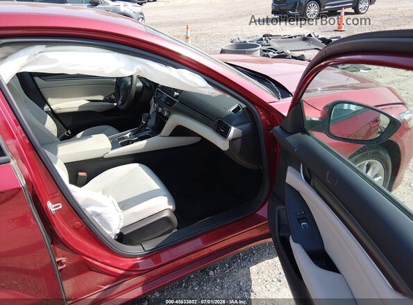 1HGCV1F12KA121390 2019 HONDA ACCORD Red Вид салону спереду