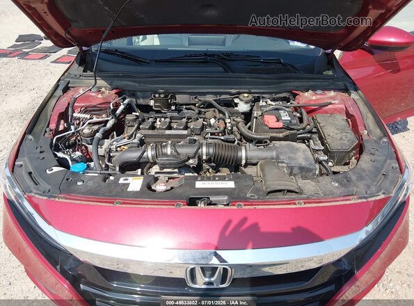 1HGCV1F12KA121390 2019 HONDA ACCORD Red Вид ззаду