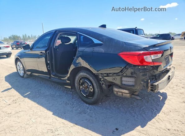 1HGCV1F12KA123334 2019 HONDA ACCORD Black Trasero izquierdo