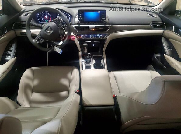 1HGCV1F12KA124936 2019 HONDA ACCORD Beige წინა პანელის ხედი