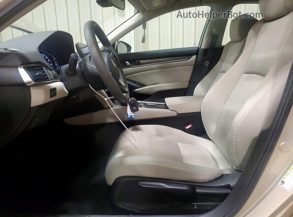 1HGCV1F12KA124936 2019 HONDA ACCORD Beige წინა სალონის ხედი
