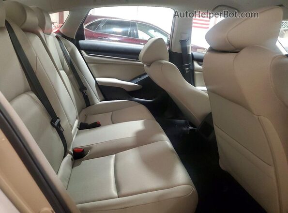 1HGCV1F12KA124936 2019 HONDA ACCORD Beige უკანა სავარძლების ხედი