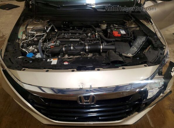 1HGCV1F12KA124936 2019 HONDA ACCORD Beige უკანა სალონის ხედი