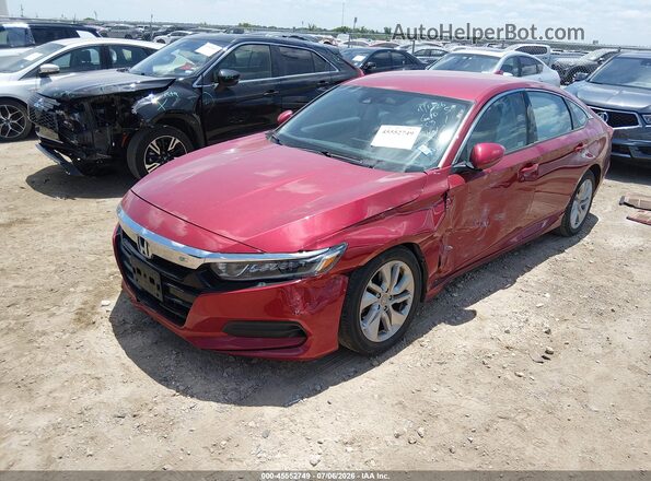 1HGCV1F12KA155166 2019 HONDA ACCORD Maroon Առջևի ձախ երեք քառորդ տեսարան