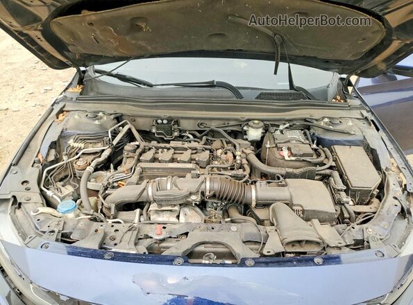 1HGCV1F12LA138594 2020 HONDA ACCORD Синий Вид задней части салона