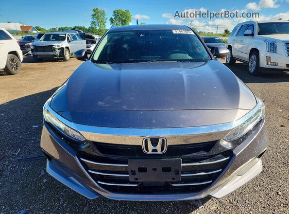 1HGCV1F12MA124325 2021 HONDA ACCORD Gray Widok z przodu