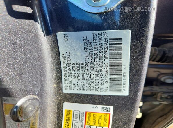 1HGCV1F12MA124325 2021 HONDA ACCORD Gray Widok komory silnika