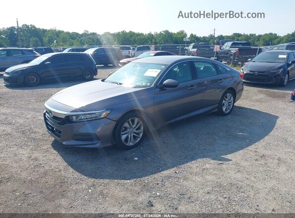 1HGCV1F13JA252293 2018 HONDA ACCORD Gray Przód lewy