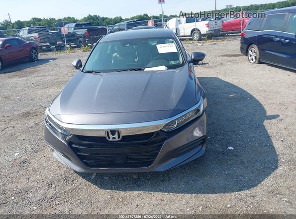 1HGCV1F13JA252293 2018 HONDA ACCORD Gray Widok zestawu wskaźników