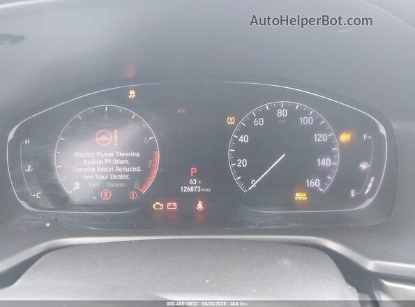 1HGCV1F13KA047834 2019 HONDA ACCORD Gray Widok tylnych siedzeń