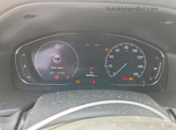 1HGCV1F13KA056727 2019 HONDA ACCORD Silver Widok zestawu wskaźników