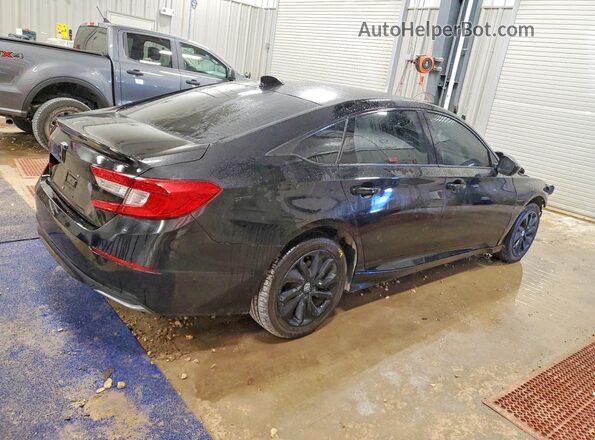 1HGCV1F13KA123388 2019 HONDA ACCORD Black Tył prawy