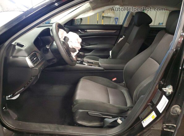 1HGCV1F13KA123388 2019 HONDA ACCORD Black Widok wnętrza z przodu