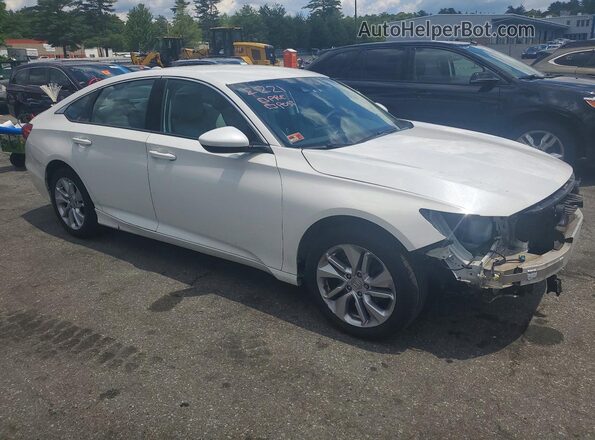 1HGCV1F13KA154222 2019 HONDA ACCORD White Delantero derecho