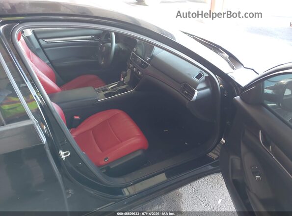 1HGCV1F13KA165155 2019 HONDA ACCORD Black Вид салону спереду