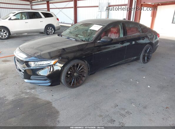 1HGCV1F13KA165155 2019 HONDA ACCORD Black Передня ліва чверть