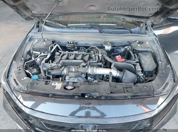 1HGCV1F13KA165155 2019 HONDA ACCORD Black Вид ззаду