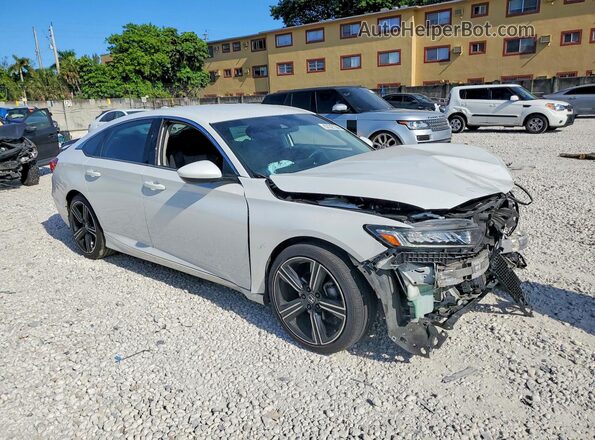 1HGCV1F13LA032591 2020 HONDA ACCORD White Передня права чверть
