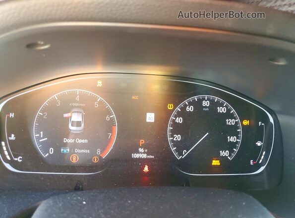 1HGCV1F13LA089406 2020 HONDA ACCORD Black Widok zestawu wskaźników